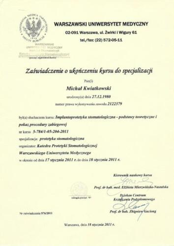 Prima-Dent Certyfikat-Michal10