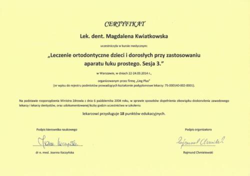 Prima-Dent Certyfikat-Magdalena33